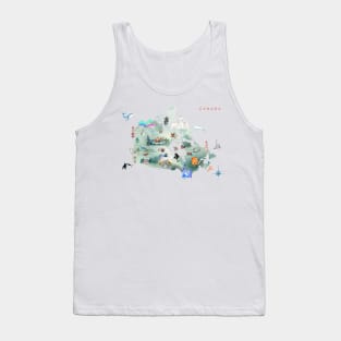 Illustrated Map of Canada Tank Top